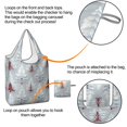 thumbnail image 4 of 5 Pack Foldable Shopping Bag,Light Blue Christmas Tree Pattern Reusable Grocery Bags with Pockets,Large Reusable Tote Bags with Handles Waterproof & Lightweight, 4 of 6