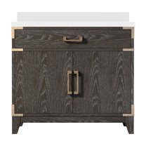 Laurel 36 in W x 22 in D Brown Oak Single Bath Vanity and White Quartz Top