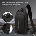 thumbnail image 3 of Clearance! Lotpreco Anti theft Crossbody Sling Bag,Waterproof Chest Daypack with USB Charging, Shoulder Backpack for Men Women, 3 of 8