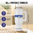 thumbnail image 2 of Winter Vibes - Typography In Blue And Black, 40oz Tumbler, 2 of 7