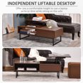 thumbnail image 4 of HOMCOM Table Basse Moderne avec Compartiment de Rangement Caché et Cadre en Métal, Table Centrale pour Salon, Marron, 4 of 10
