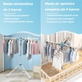 thumbnail image 1 of Tendedero plegable para ropa de acero inoxidable altura ajustable ahorra espacio tendedero extensible interior y exterior, 1 of 6