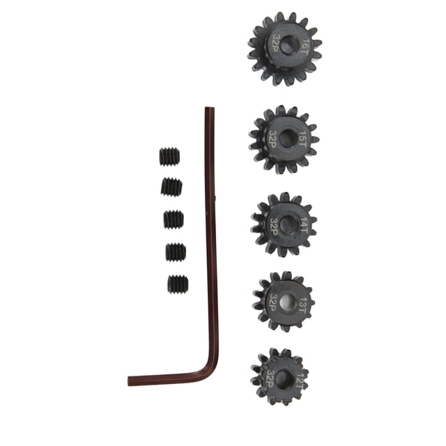 RC Motor Gear, Rust Proof 32DP 0.8M Easy To Install RC Motor Pinion Gear 12T 13T 14T 15T 16T Low Noise For Replacement For 3.175mm Shaft ANGGREK BB2720