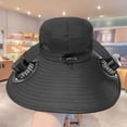 thumbnail image 3 of RICHMJ Solar Fan Hat, Wide Brim Sun Cap with 2 Solar Sun Protection Fans, USB and Solar Powered Fan Hat ,For Women Mountain Climbing &fishing on Summer(D), 3 of 6