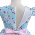 thumbnail image 4 of Mercatoo Flower Girls Easter Dress Fly Sleeve Princess 𝐑abbit 𝐂artoon Dress for Summer Clothing Bunny Casual Tiered Dress, 4 of 5
