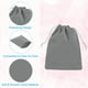 thumbnail image 3 of Bolsas de regalo de terciopelo Uxcell 12 piezas 5 x 6" Bolsas de joyería de terciopelo con cordón para bodas y fiestas, gris, 3 of 7