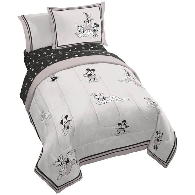 Juego de ropa de cama Jay Franco Twin de 5 piezas Beige con Mickey