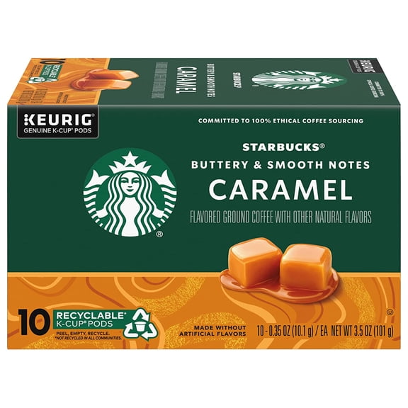 Starbucks Flavored Coffee K-Cup Pods, Caramel, 10 Ct