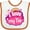 White and Orange, variant on Inktastic Niece Rainbow I Love My Tia Girls Baby Bib