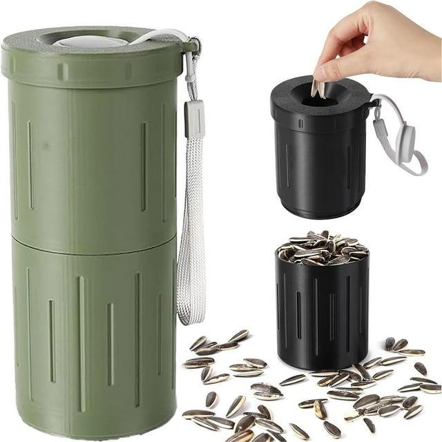 Sunflower Spit Cup Sunflower Seed Spit Cup with Seed Organizer & Storage for Outdoor Travel – Mess Free Snack Solution for Lovers Travel Size Travel Accessories Beach Vacation Essentials