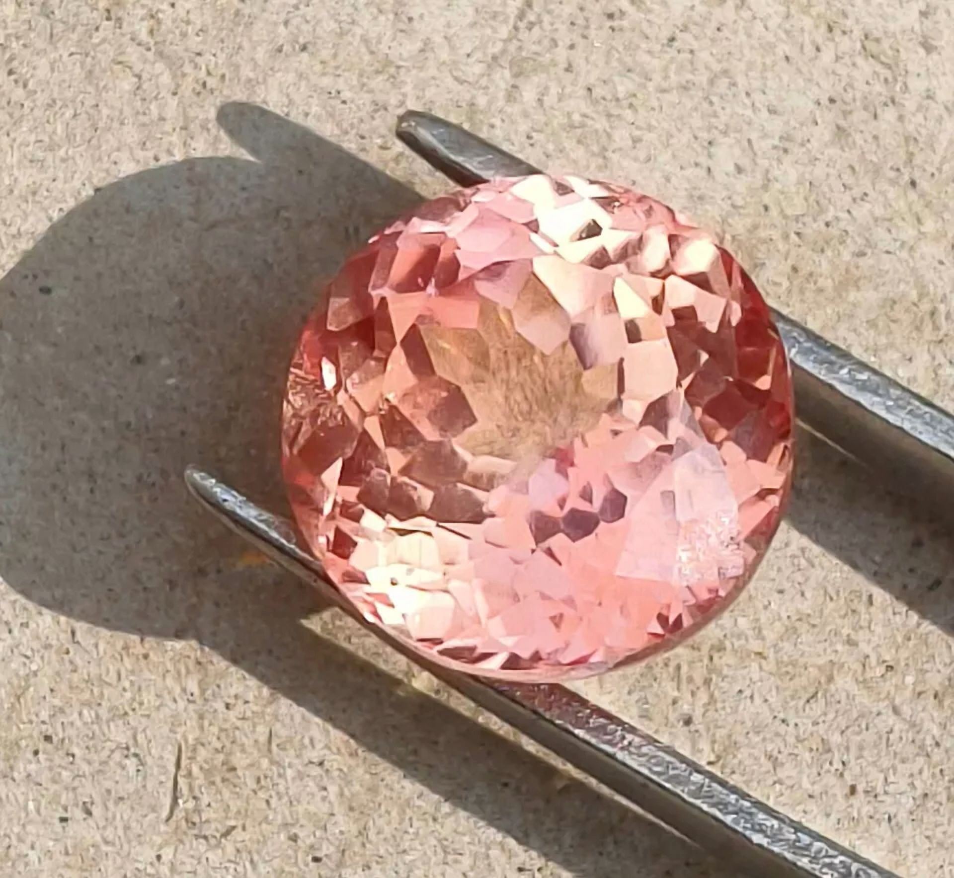 10.50 Ct Flawless Natural Padparadscha Sapphire Round Cut Stone – GIJTL Certified Gemstone