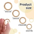 thumbnail image 2 of MODANU 16PCS Trigger Metal Spring O Rings Round Carabiner Clip Snap Trigger Spring Keyrings Buckle for Handbag Craft Making (4 Sizes, Gold), 2 of 8