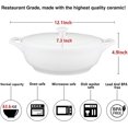 thumbnail image 2 of 1.9 Quart White Ceramic Casserole Dish with Lids, Oven Safe Baking Set for Lasagna, Soup & More, 2 of 7