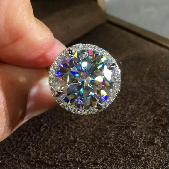Gorgeous 925 Silver Ring Women Cubic Zircon Wedding Party Ring Sz 6-10