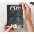 thumbnail image 7 of Inkdotpot 50-PackFloral Tea PartyWhats In Your Purse Bridal ShowerGameWedding Shower Bachelorette Party Bulk ActivityGameCards, 7 of 7
