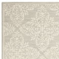 thumbnail image 2 of SAFAVIEH Micro-Loop Laidley Geometric Floral Wool Area Rug, Silver/Ivory, 4' x 6', 2 of 4
