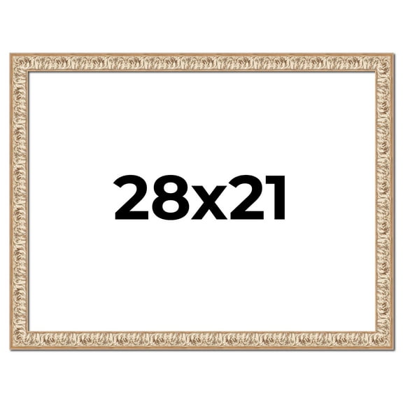 28x21 Frame White Real Wood Picture Frame Width 1.5 inches | Interior Frame Depth 0.5 inches |