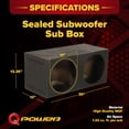 thumbnail image 3 of Q Power QBomb QBOMB12S Dual 12" Sealed Port Subwoofer Sub Box w/ Bedliner Spray, 3 of 8