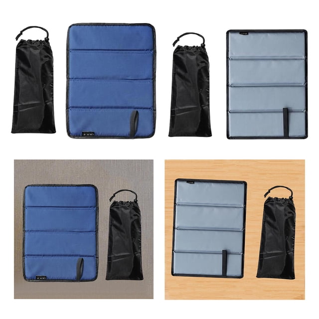 Almohadilla de espuma shamjiam 2 piezas Cojín de asiento plegable azul y gris
