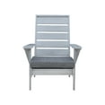 thumbnail image 2 of Linon Rey Sturdy Acacia Wood Outdoor Slat Back Chair With Cushion in Gray Finish, 2 of 10