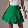 thumbnail image 5 of Homenesgenics Skirt for Women Plus Size Women's Fashion Sequins Solid Color High Waist Stretch Short Skirt Green S, 5 of 9