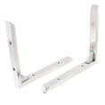 thumbnail image 2 of Uxcell 10" Stainless Steel Silver Tone Furniture Shelf Bracket, 2 Pack, 2 of 4