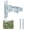 silvery, variant on 1 Set Heavy-Duty Steel Gate Hinges , Wall-Mounted Hinges, Suitable for Farm Gates, Fences & Exterior Doors