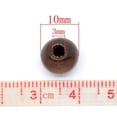 thumbnail image 2 of 600 Dark Brown Coffee Colored Beads Bulk 10 x 9mm Round Wood Bead with 3mm Large Hole, 2 of 3