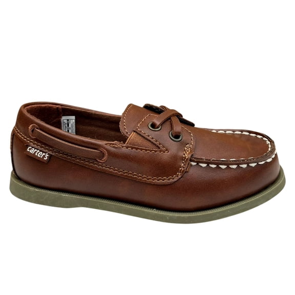 Carter’s Little Boys Boat Shoes Size 10 Brown Slip-On Casual Classic Style