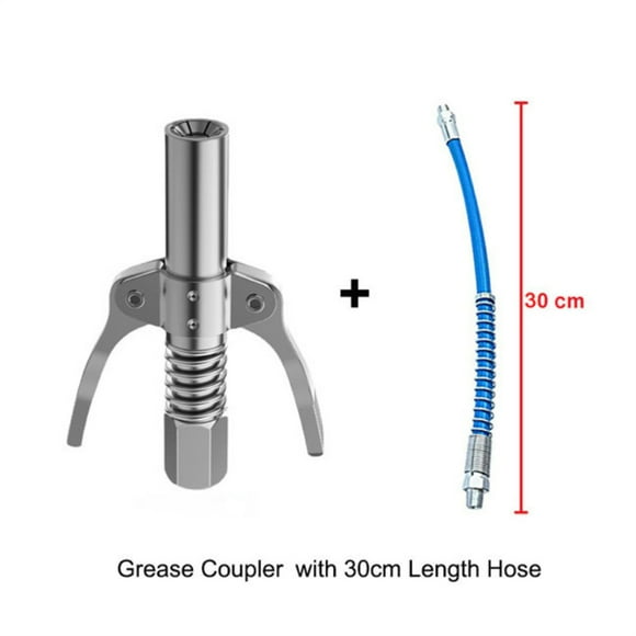 Grease Gun Coupler Quick Release Lock Dual Handle Grease Gun Tip 10000 Psi High Pressure 1/8" NPT Fittings
