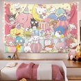 thumbnail image 1 of Halloween Hello Kitty Tapestry Sanrio Room Decor Cartoon Plush Wall Hanging Blanket Bedroom Poster Wall Sticker Background Cloth, 1 of 7