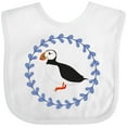 thumbnail image 3 of Inktastic Puffin Bird Wreath Boys or Girls Baby Bib, 3 of 4