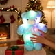 thumbnail image 4 of Oso de peluche con lazo brillante que cambia de color. Adorable juguete de peluche para niños y niñas. Regalo perfecto para Navidad o cumpleaños., 4 of 7