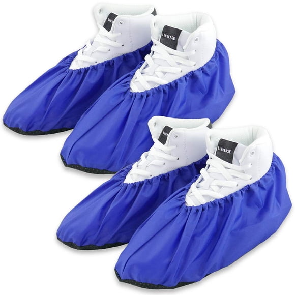 LINKEASE Fundas Reutilizables para Zapatos, Resistentes al Agua, Antideslizantes y Lavables, para Contratistas de Bienes Raíces para Mantener Pisos, Alfombras, Calzado y Habitaciones Limpias, 2 Pares