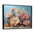 thumbnail image 2 of Designart "Contemporary Blooming Of Pink Lotus" Flowers Floater Framed Canvas Wall Art, 2 of 5