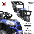 thumbnail image 2 of Montable Eléctrico para Niños 4x2 con Luces Delanteras Puertas Volante con Sonido Bluetooth Batería 12V desde 3 Años hasta 30 kg - Azul, 2 of 7