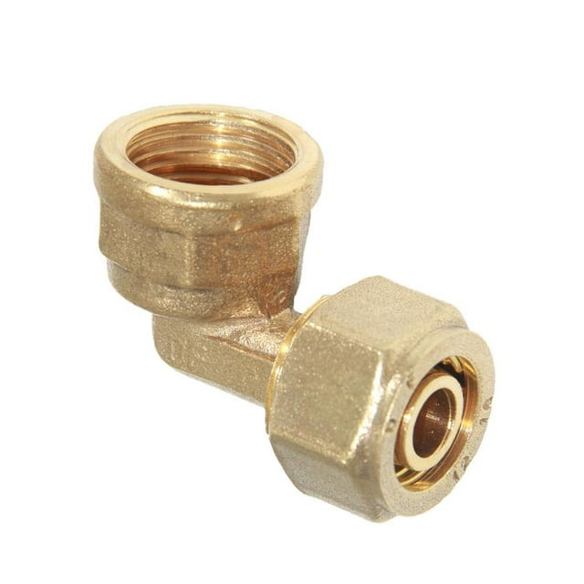Conectores de codo hembra con tornillo de latón, acoplador rápido compuesto de aluminio comprimido, conector roscado para agua y gas.