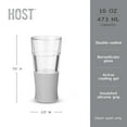 thumbnail image 4 of Host FREEZE Beer Glasses, Pint Glasses for Home Bar, 16 oz Set of 2, Gray, 4 of 12