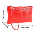 thumbnail image 3 of Crocodile Clutch Wallet Simple Faux Leather Zip Wristlet Wallet Wristlet Purse, 3 of 10
