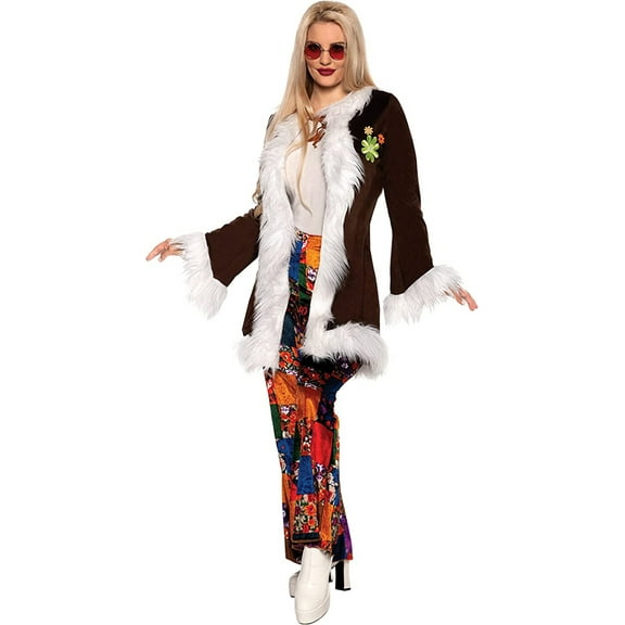 Boho Hippie Coat Adult Costume - X-Large