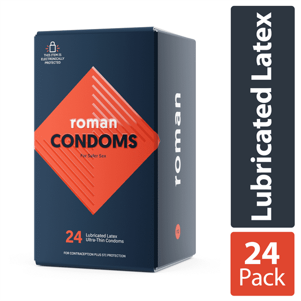 Roman Ultra Thin Condoms, 100 Natural Latex Lubricated Condoms, FSA