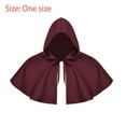 thumbnail image 4 of Cape d'Halloween Cosplay Tenue de Diable pour Femmes Hommes Déguisement Chic Poncho à Capuche Rouge, 4 of 9