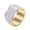 Gold Plated White, variant on Women Cubic Zirconia Rings 12mm Width 8 Row Diamond Wedding Band Rings White Size 8