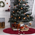 thumbnail image 5 of CIMAXIC 1Pc Christmas Tree Skirt Red Nonwoven Material for Decorative Holiday Display, 5 of 10