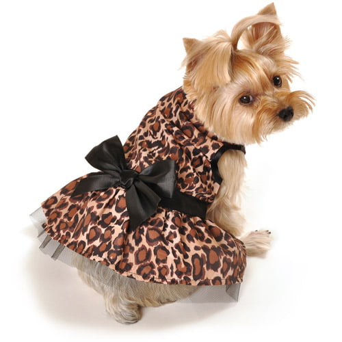 Petitebella Leopard Heart Puppy Dog Dress 