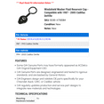 thumbnail image 2 of Windshield Washer Fluid Reservoir Cap - Compatible with 1987 - 2005 Cadillac DeVille 1988 1989 1990 1991 1992 1993 1994 1995 1996 1997 1998 1999 2000 2001 2002 2003 2004, 2 of 2