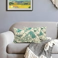 thumbnail image 2 of Vintage Floral Bird Lumbar Pillow Covers 12x20 Inch Set of 2 Teal Flowers Leaves Decorative Throw Pillows for Couch Chinoiserie Pillow Cases Home Decor for Sofa Bed Porch Living Room Outdoor, 2 of 6