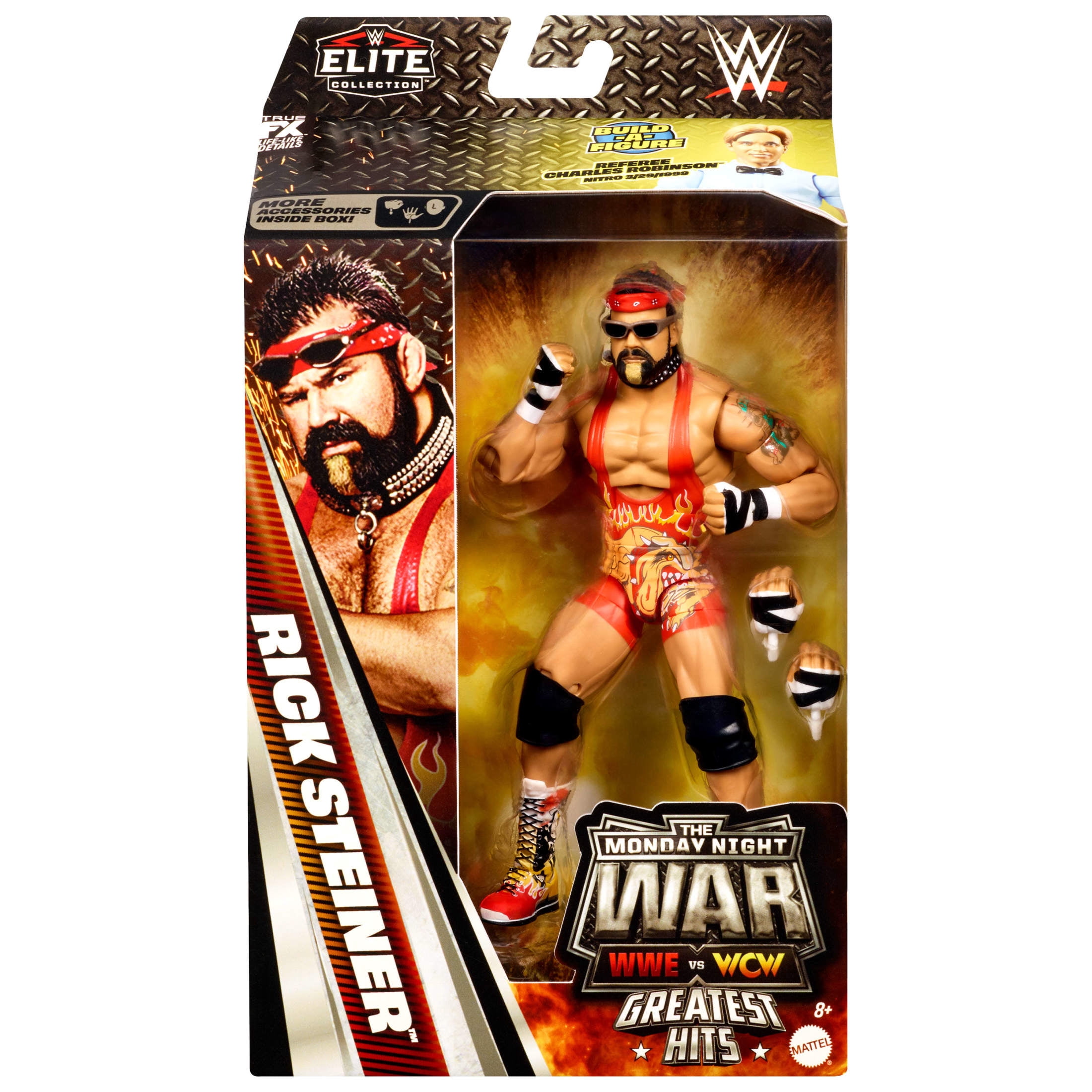 WWE Monday Night War Elite Collection Rick Steiner Action Figure & Accessories 6-inch Set