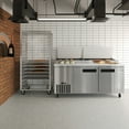 thumbnail image 4 of 71 in. Two Door Commercial Pizza Prep Refrigerator in Stainless-Steel (KM-RPPS-2DSS), 4 of 10