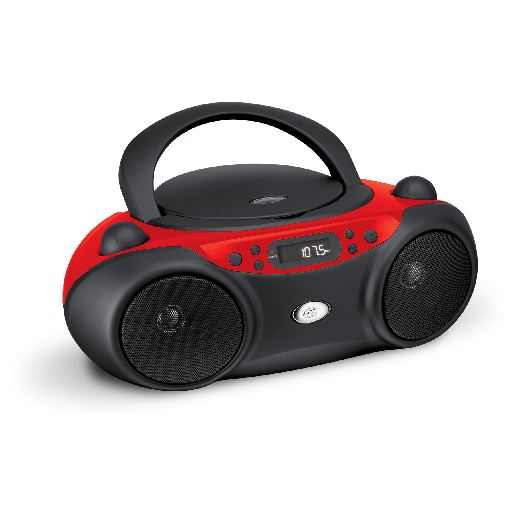 GPX Portable CD Boombox with AM/FM Radio, Red photo 3
